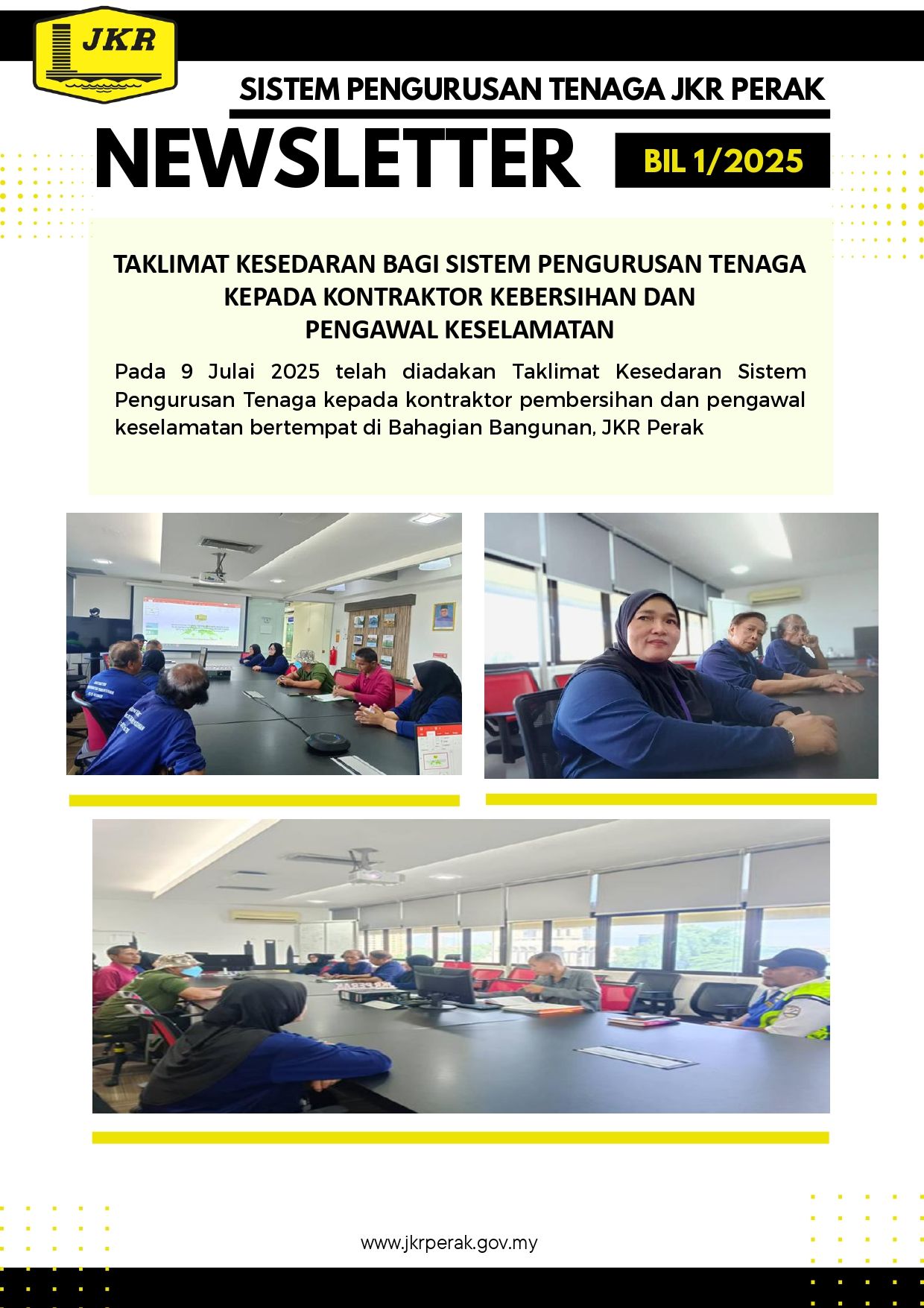 NEWSLETTER SISTEM PENGURUSAN TENAGA (SPT) BIL 1/2025 JKR MS ISO 50001:2018 JKR PERAK