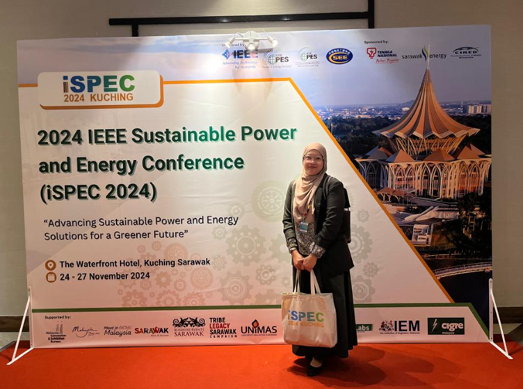 PEMBENTANGAN KERTAS KAJIAN DI IEEE SUSTAINABLE POWER AND ENERGY CONFERENCE (iSPEC) 2024, KUCHING SARAWAK